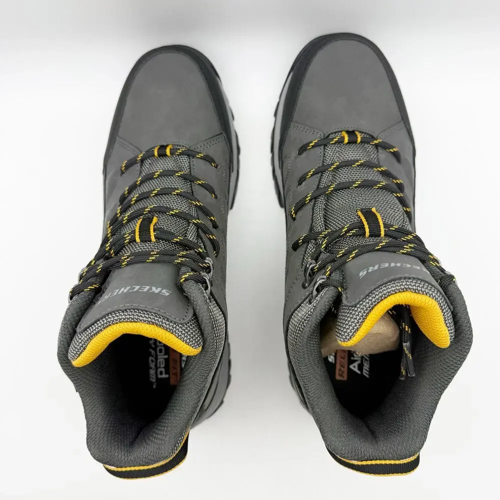 Skechers Mens Relment Daggett Hiking Boots US 9 Grey Water Repellent NIB